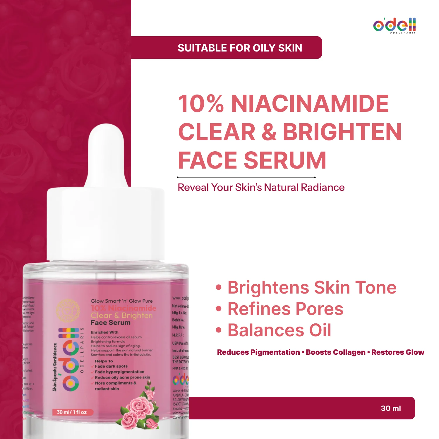 10% Niacinamide Clear & Brighten Face Serum