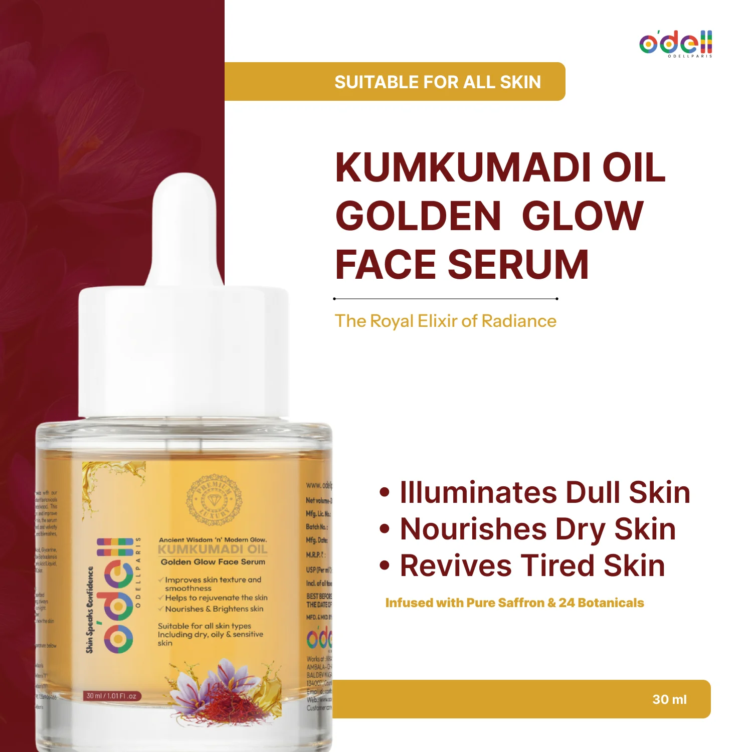 Kumkumadi Oil Golden Glow Face Serum