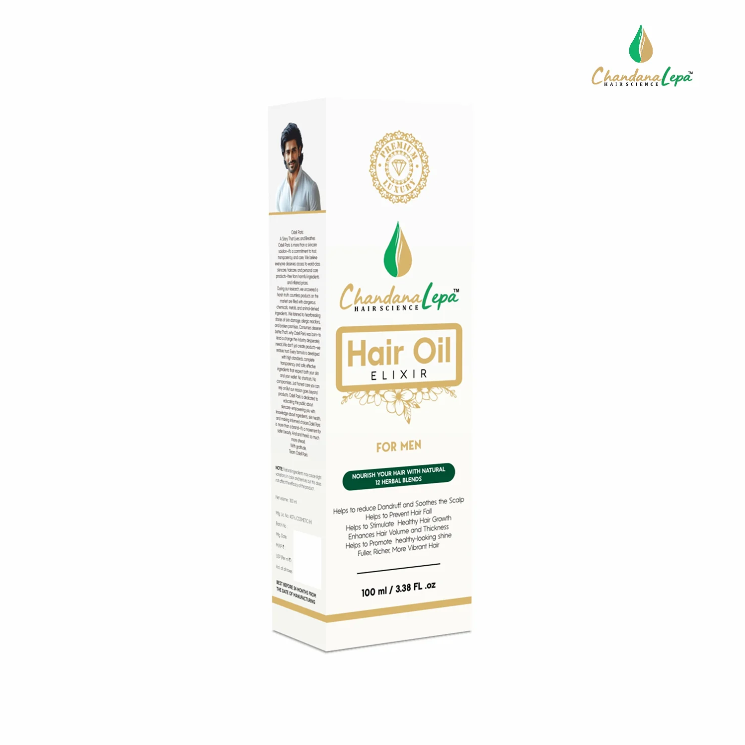 Chandana Lepa Hair Oil Elixir for Men - Image 3