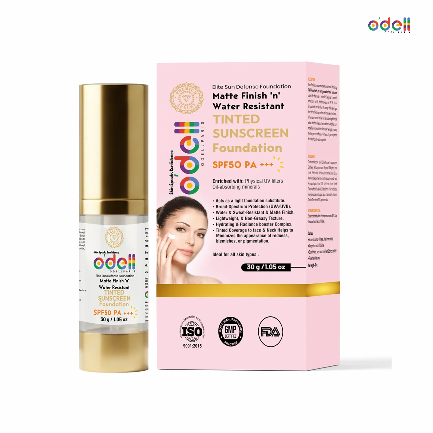 Matte Finish ’n’ Water Resistant SPF 50 PA+++ Tinted Sunscreen with Foundation - Image 4