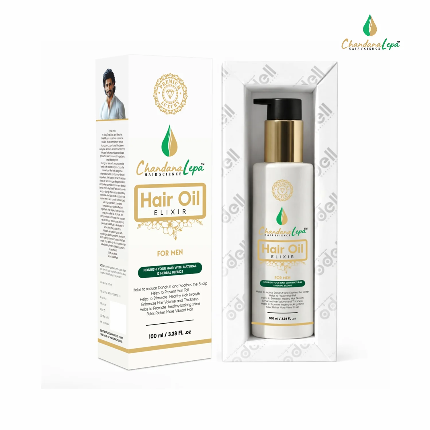 Chandana Lepa Hair Oil Elixir for Men - Image 4