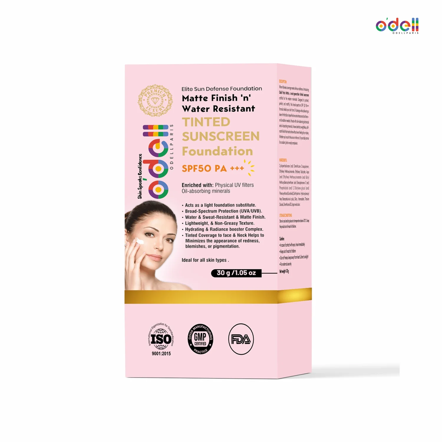 Matte Finish ’n’ Water Resistant SPF 50 PA+++ Tinted Sunscreen with Foundation - Image 2