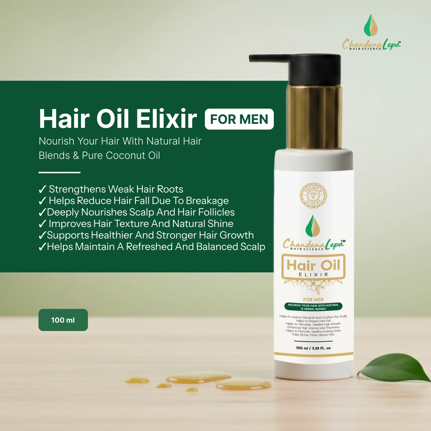 Chandana Lepa Hair Oil Elixir for Men