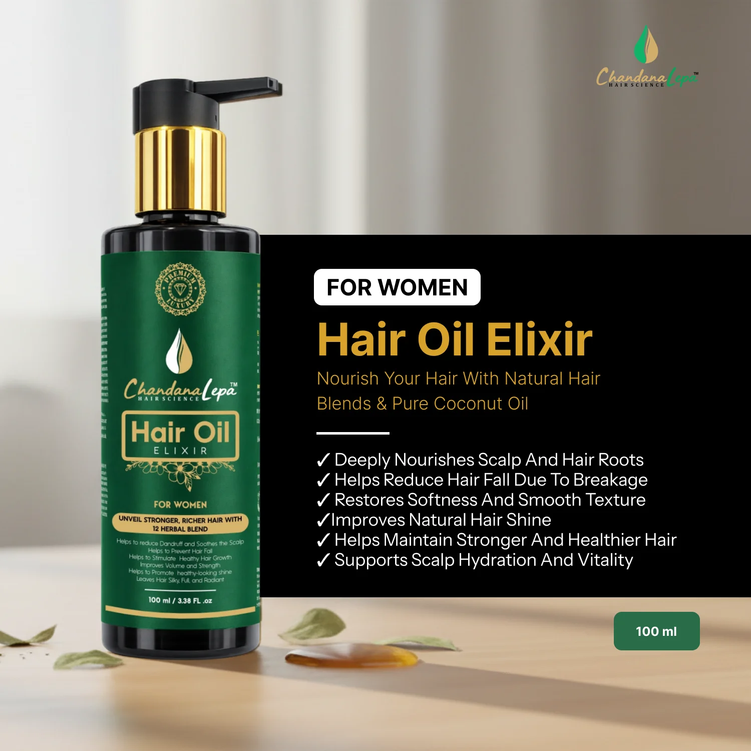 Chandana Lepa Hair Oil Elixir for Women