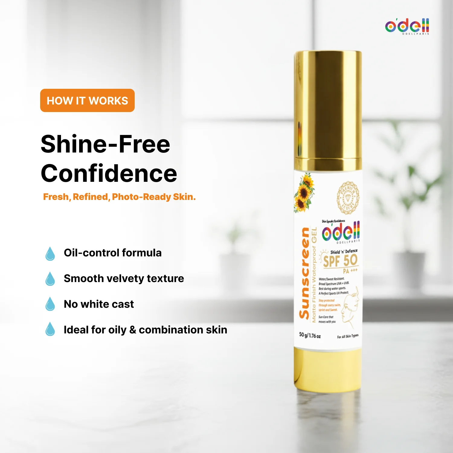 Shield ’n’ Defence SPF 50 PA+++ Matte Finish Waterproof Gel Based Sunscreen - Image 6