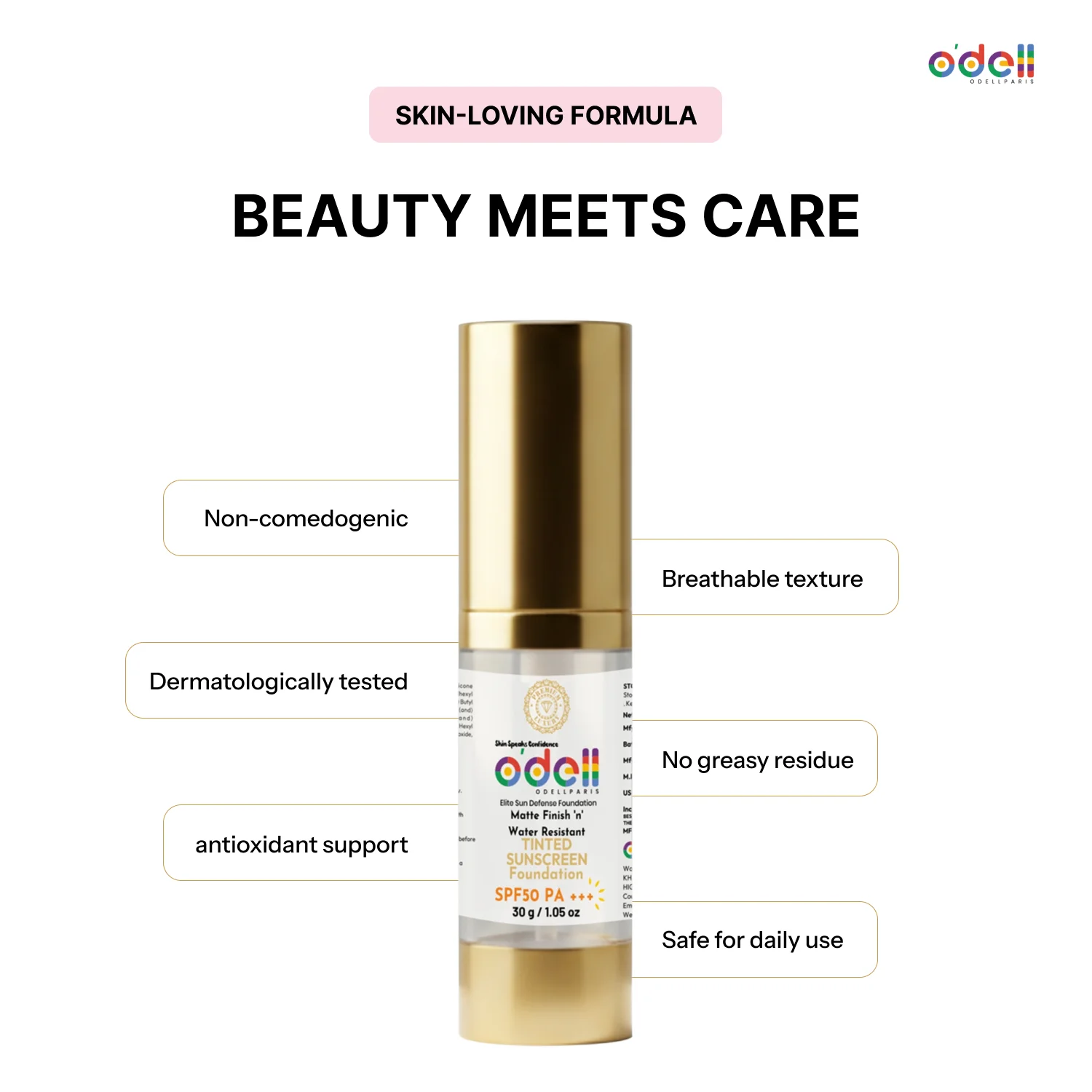 Matte Finish ’n’ Water Resistant SPF 50 PA+++ Tinted Sunscreen with Foundation - Image 8