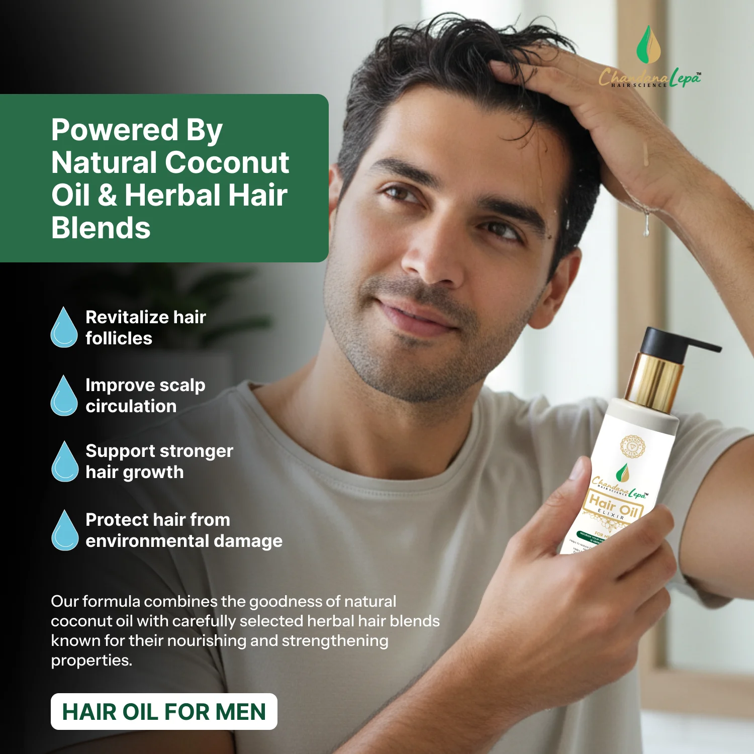 Chandana Lepa Hair Oil Elixir for Men - Image 8